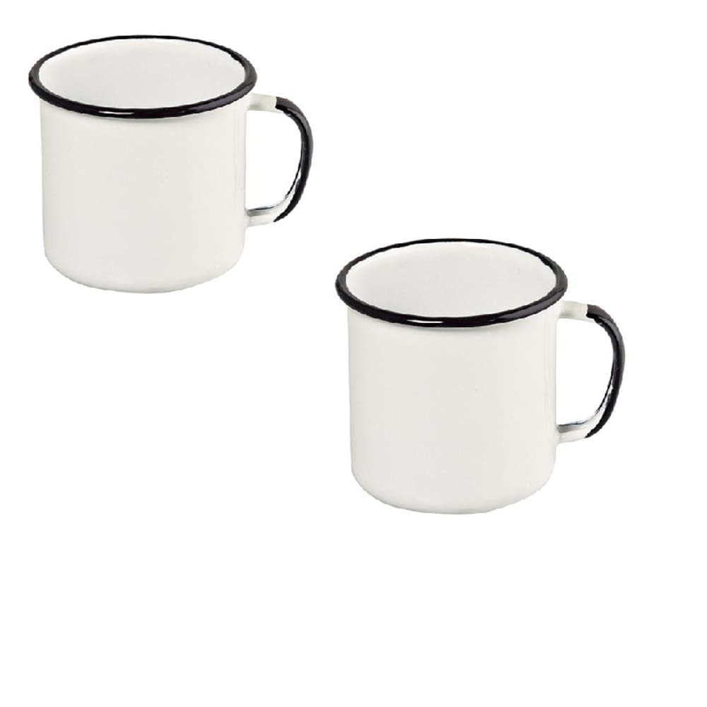 Canecas 2 (duas) Em Agata No 8 - 370 Ml - Branca - Ewel