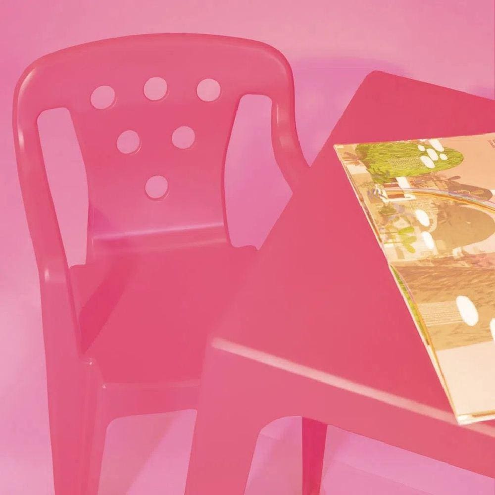 Kit Mesinha + 2 Cadeiras Infantil Rosa - Mor