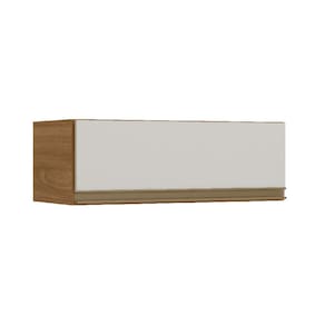 Armário de Cozinha Aéreo Karen 1 Porta Basculante 70 cm Cor Nature e Off White - Peternella Móveis