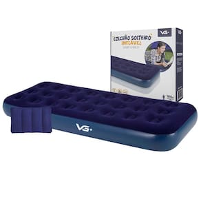 Colchão Solteiro Inflável + Travesseiro Vg Plus