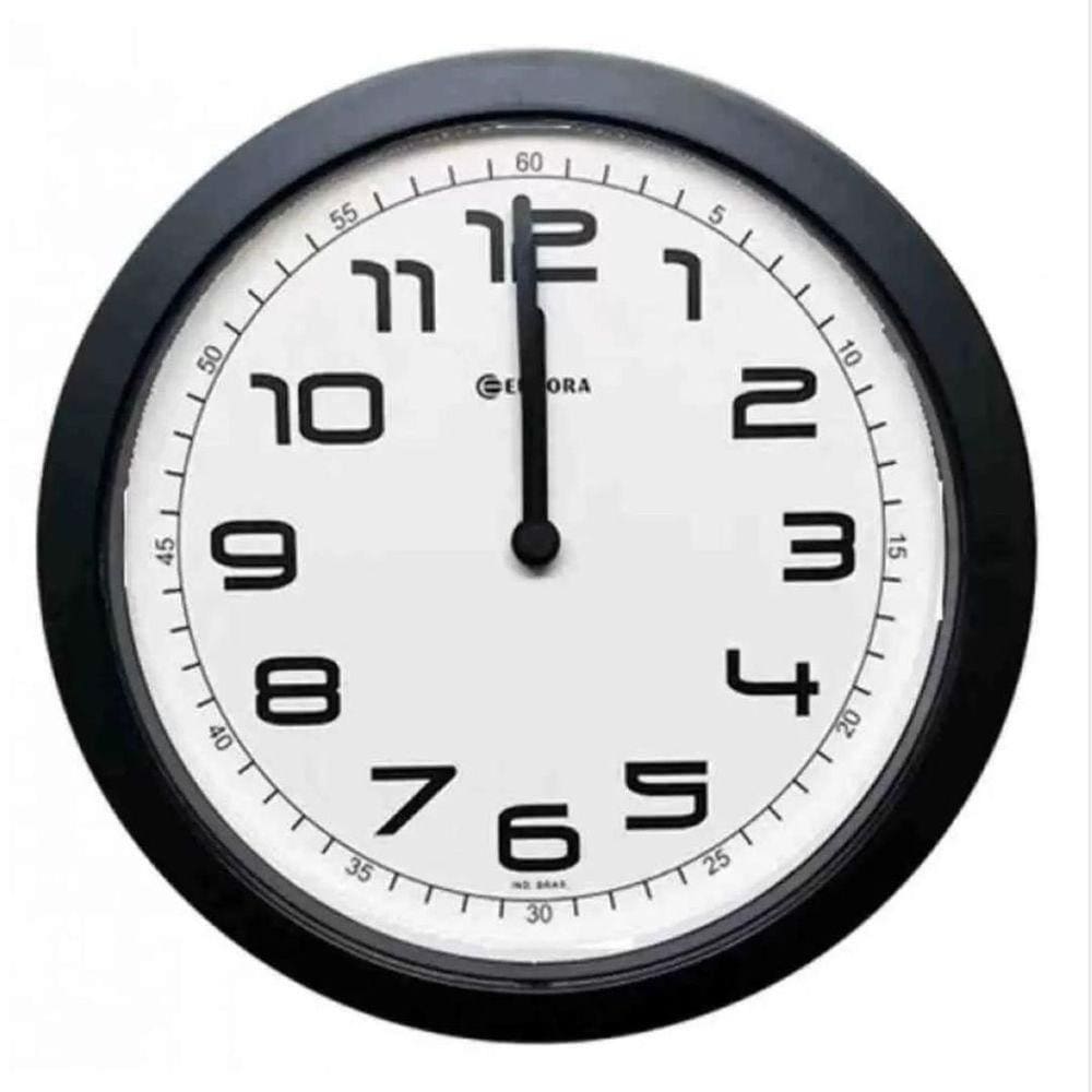 Relógio de Parede Preto Eurora 651734