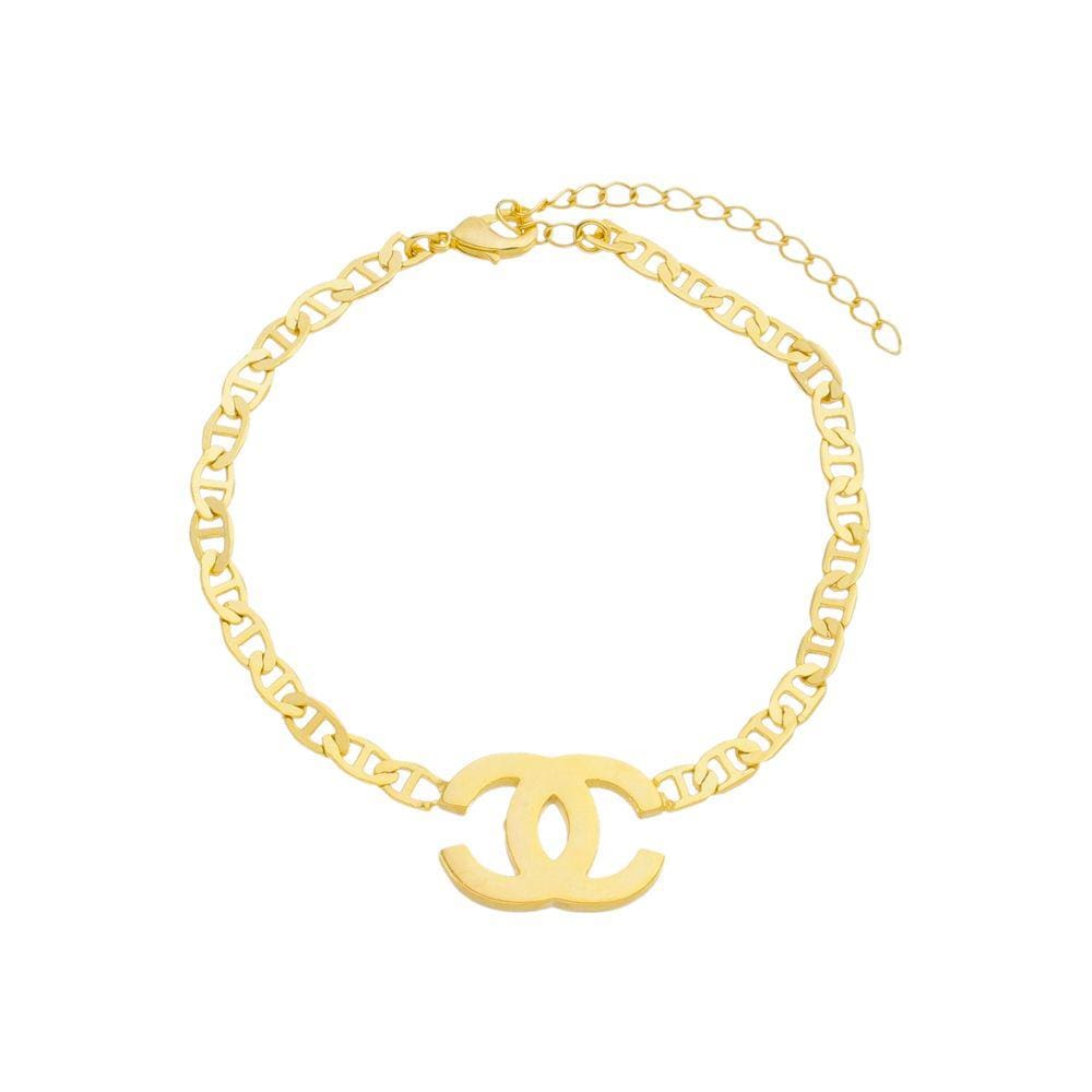 Pulseira Elo Piastrine Liso Folheado em Ouro 18k