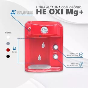 Filtro Purificador Água Gelada e Natural Super Alcalina Ionizada e Ozônio c/ adição minerais e Magnésio Mg+ - Top Life
