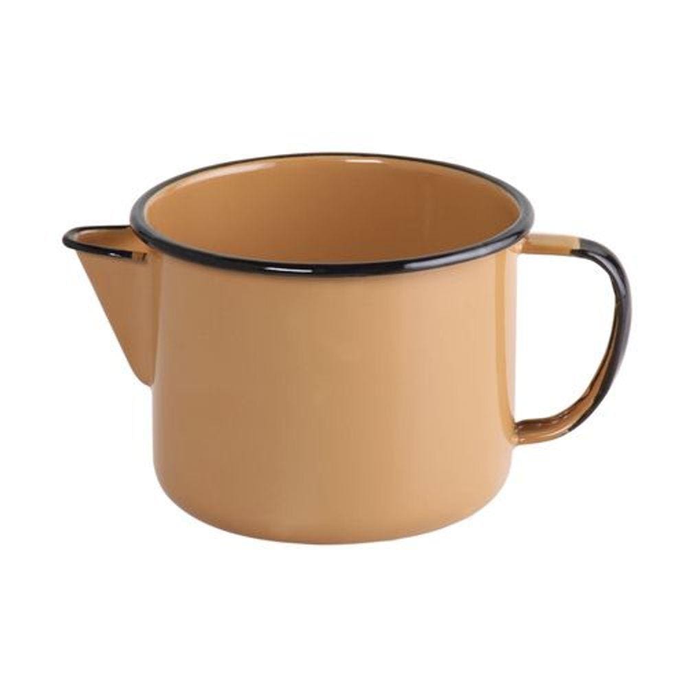 Caneca Esmaltada Ewel C/ Bico 1 L, 10 Cm Ø Marrom