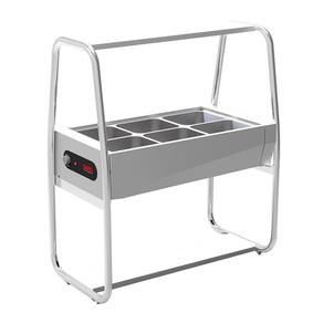 Buffet térmico Saro 6 cubas com tampa Inox 220V BF622