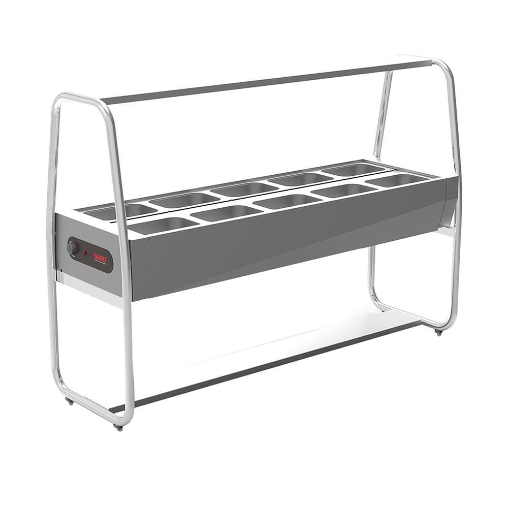 Buffet térmico Saro 10 cubas com tampa Inox 127V BF1011