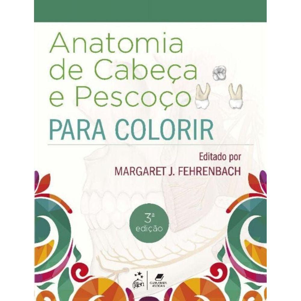 Anatomia de Cabeça e Pescoço Para Colorir - 03Ed/20