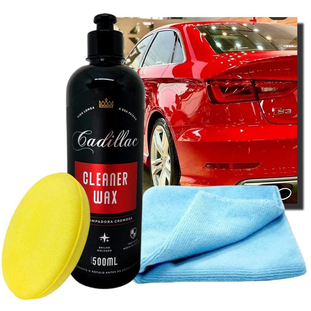 Cera Cremosa Cleaner wax Cadillac 500ml + Pano + Aplicador