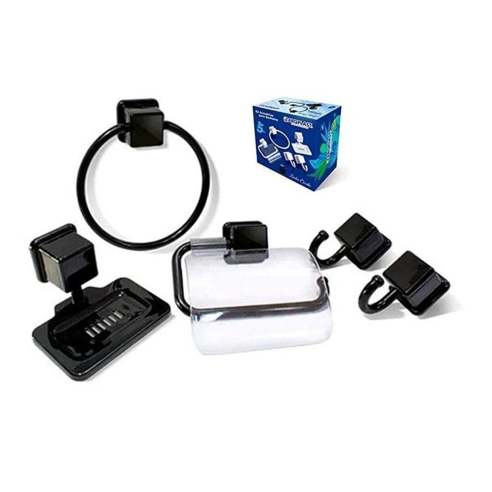 Kit 5 Peças Acessórios Para Banheiro Completo