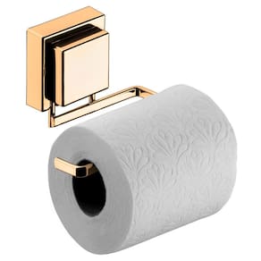 Suporte Porta Papel Higiênico Ventosa Parede Banheiro Dourado - 8052DD Future