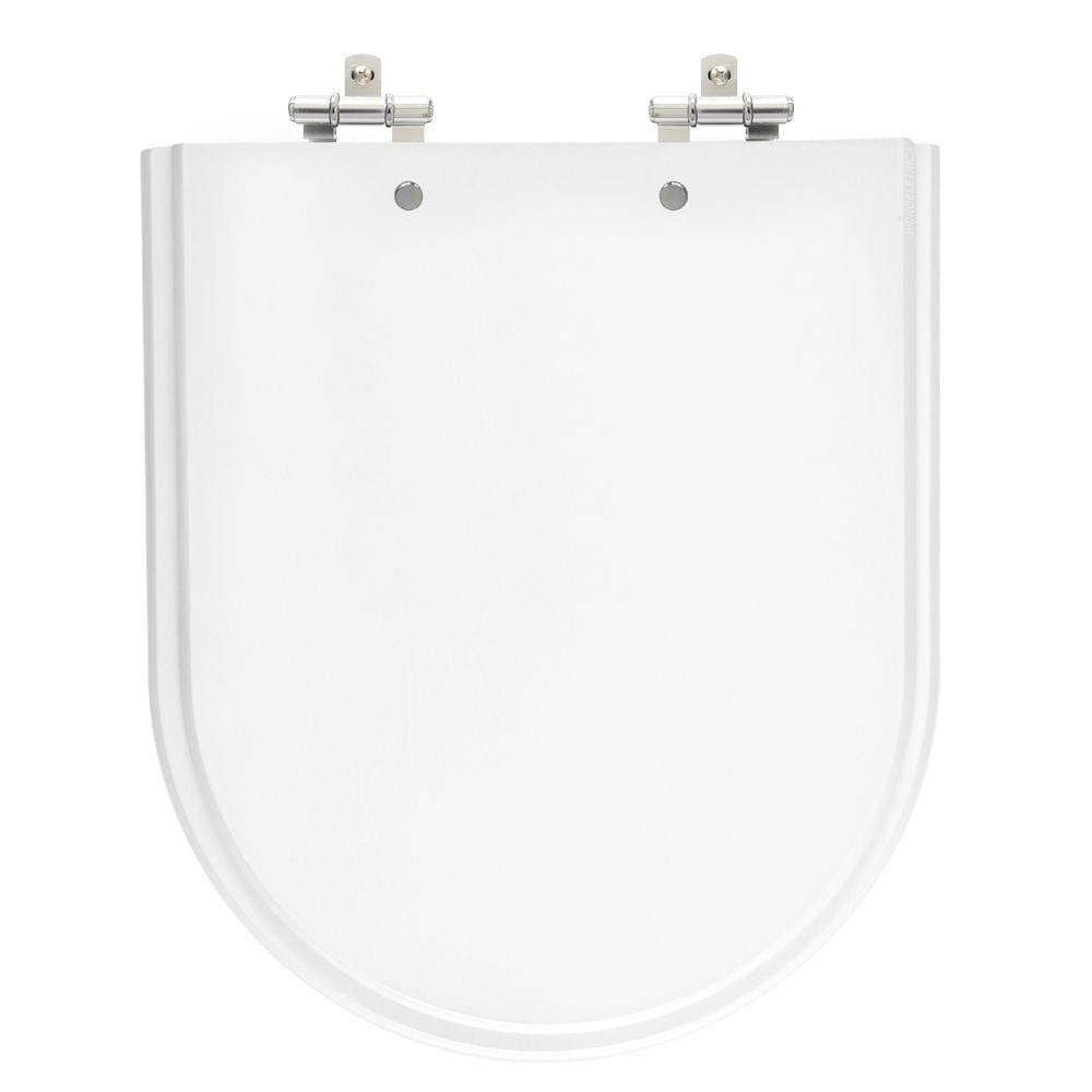 Assento Sanitário Nexo Branco Tampa para Vaso Roca de Madeira Laqueada