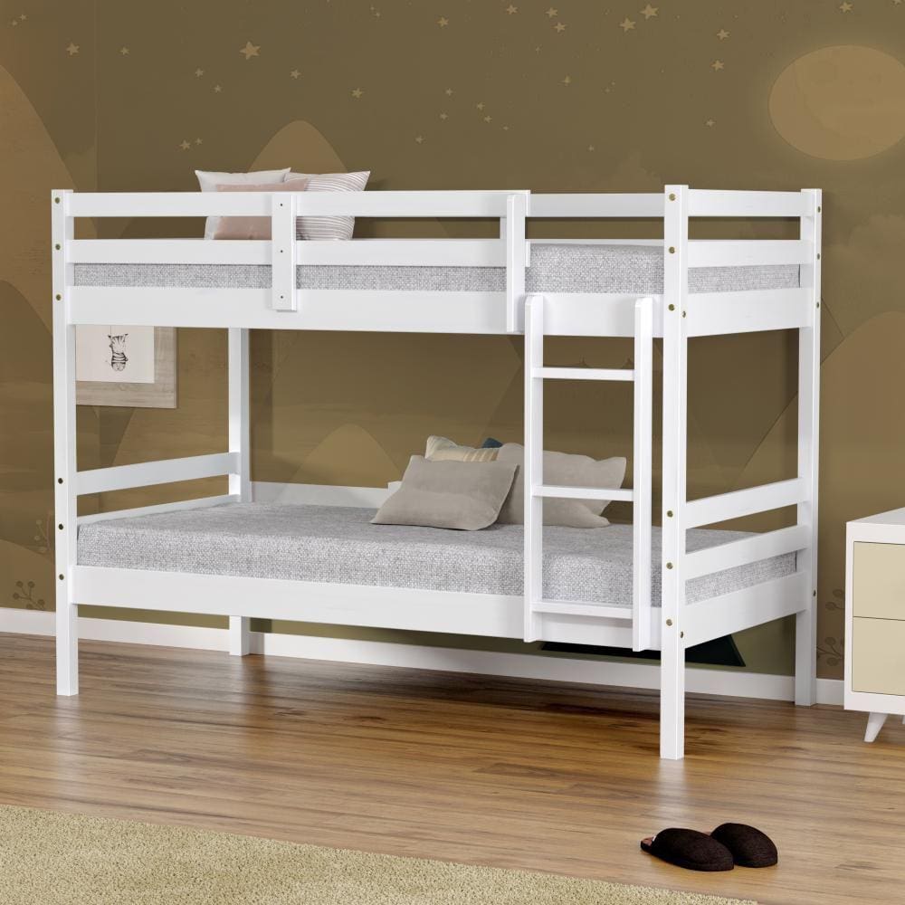 Beliche Solteiro Eco Madeira Maciça Branco Mobilistore