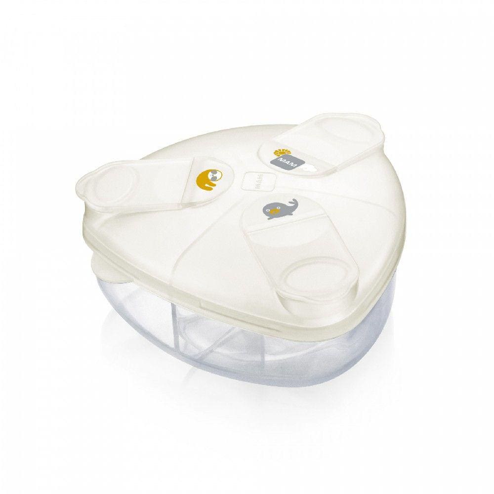 Porta Leite em Pó Bebê Milk Powder Triangular Neutro - MAM