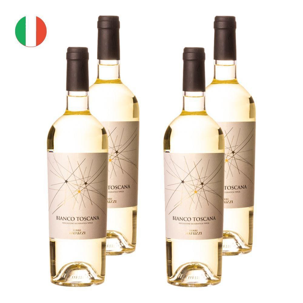 Kit 4 Vinhos Terre Natuzzi Bianco Toscana IGT Branco Itália 750ml