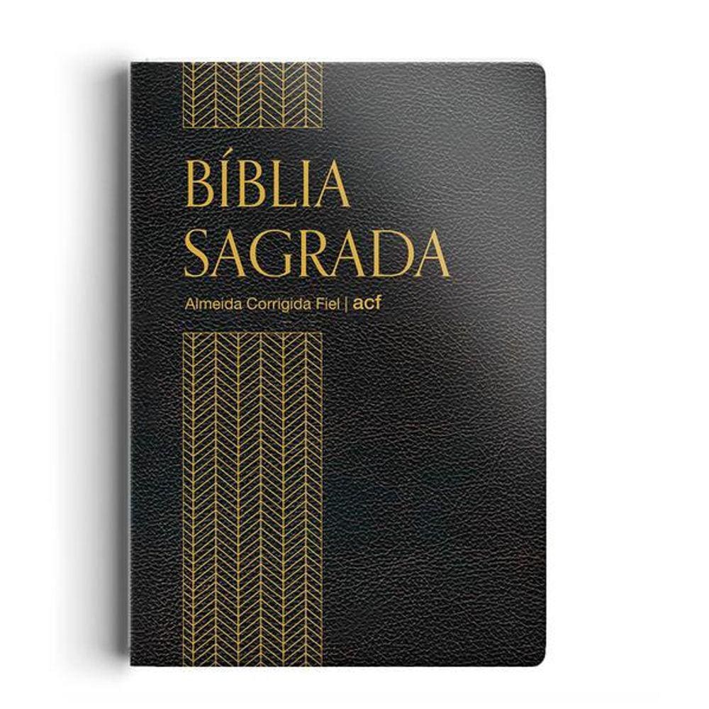 Bíblia Acf - Capa Semi Luxo Preta