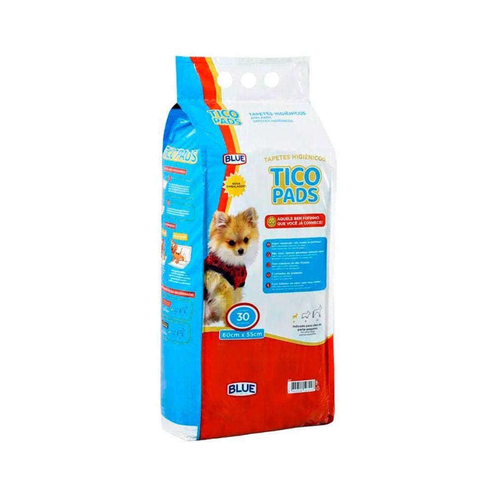 Tapete Higiênico Tico Pads para Cães com 30 Unidades