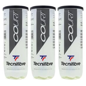 Bola de Tênis Tecnifibre Court Pack com 3 Tubos