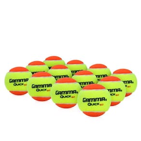 Bola de Tênis e Beach Tennis Gamma Quick Kids Pacote com 12 Bolas