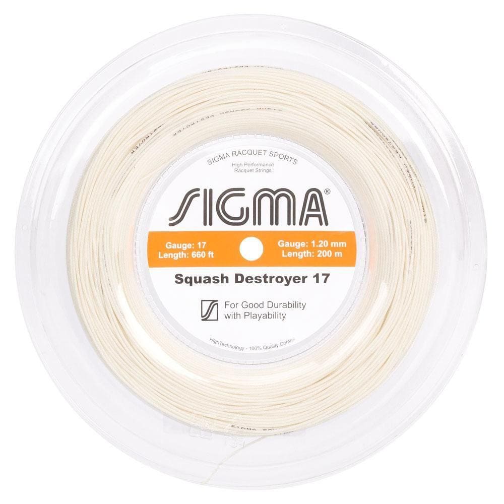 Corda de Squash Sigma Destroyer 17L 1.20mm Branca Rolo com 200 metros