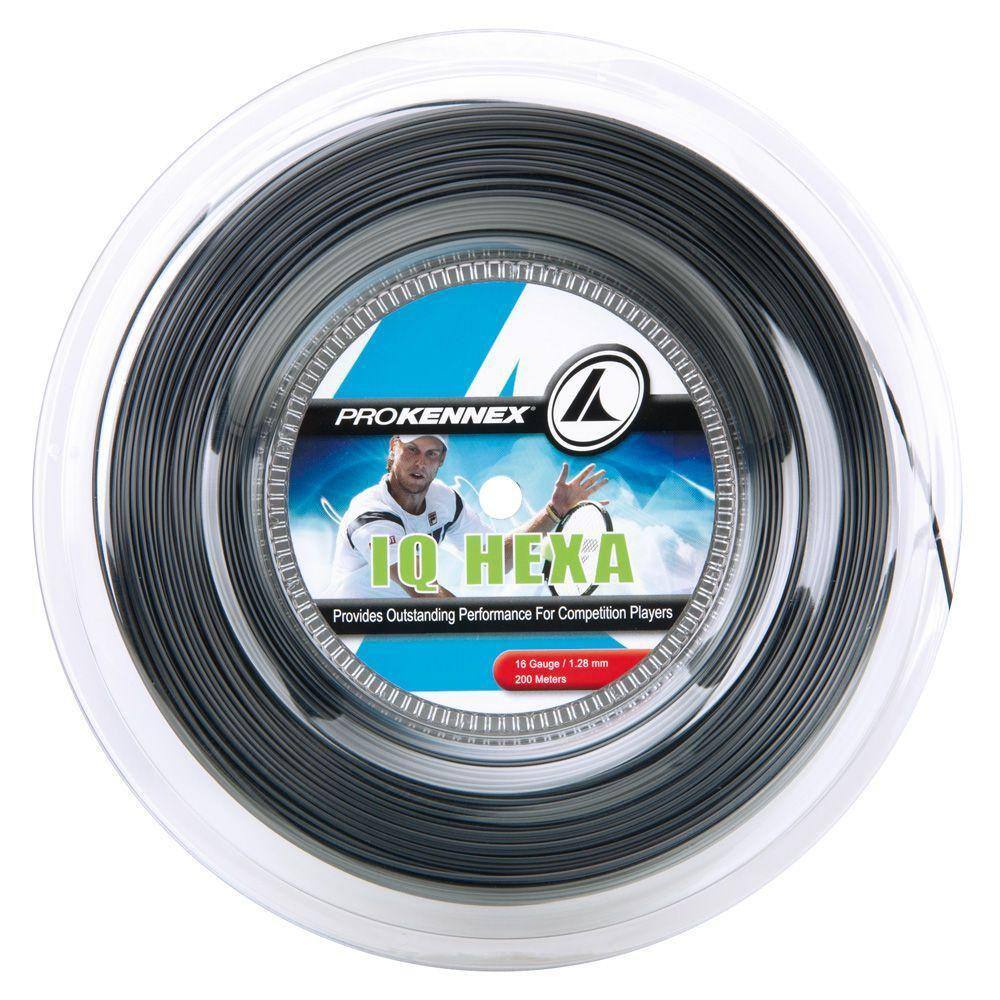 Corda Prokennex IQ Hexa 16L 1.28mm Preta Rolo com 200 metros