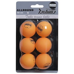 Bola de Tênis de Mesa Yashima 1 Estrela Plástico com 06 Bolas Laranja
