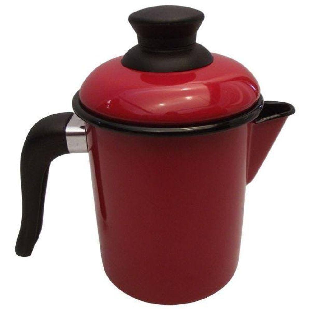 Leiteira Esmaltada Ewel No 10 - 900 ml Vermelho
