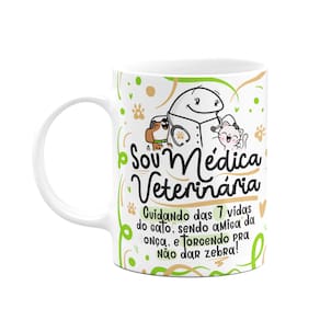 Caneca Flork Profissões - Sou Médica Veterinária