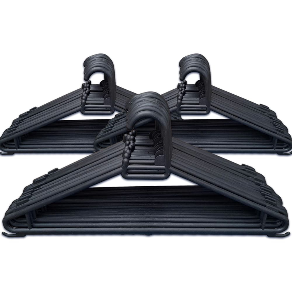 Kit 40 Cabides Adulto Organizador Resistente Preto