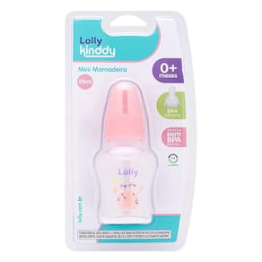 Mini Mamadeira - 50ml - Oceano - Rosa - Lolly Kinddy