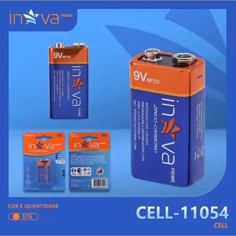 kIT 3 X Pilhas Alcalina 9V Inova