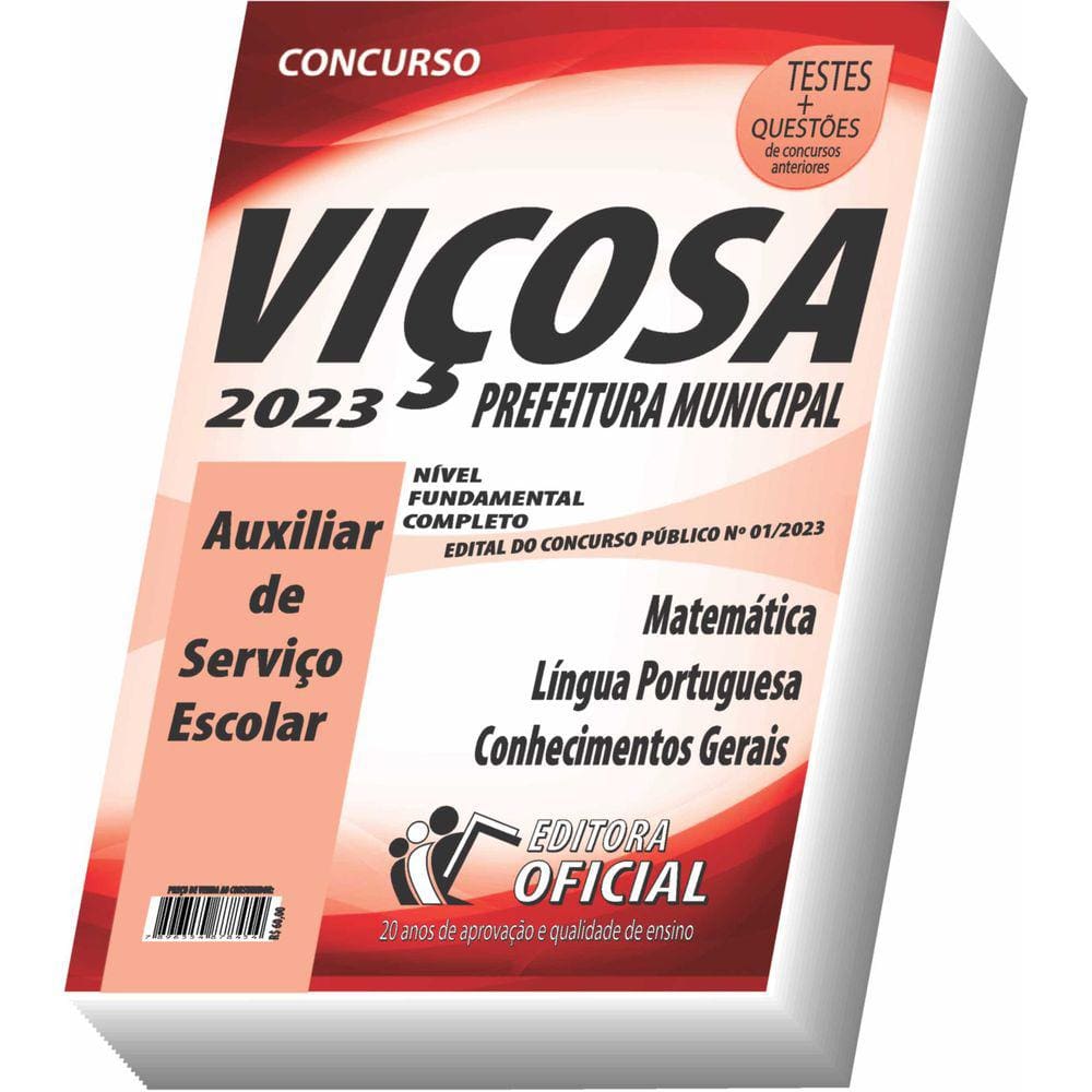 Apostila Prefeitura Municipal de Viçosa - MG - Auxiliar de Serviço Escolar