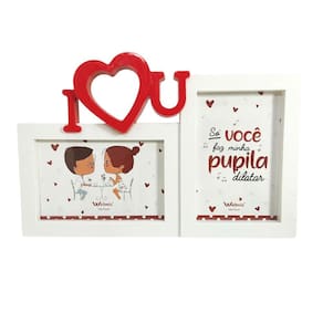 Porta Retrato Duplo - Love You 10X15 cm - Pai Mae Familia Namorados - Demostrar todo o amor - PANAMI