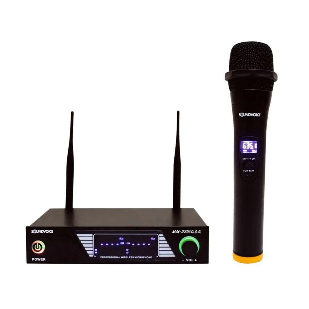Microfone sem Fio Sound`voice MM220 Séri`es Solo 1 + Recep`tor UHF