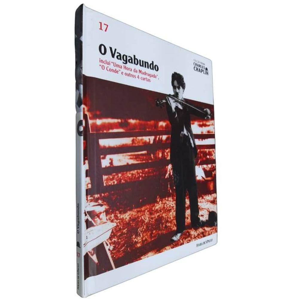 Livro/DVD Coleção Folha Charles Chaplin Vol. 17 O Vagabundo Inclui "Uma Hora da Madrugada", "O Conde" e outros 4 Curtas