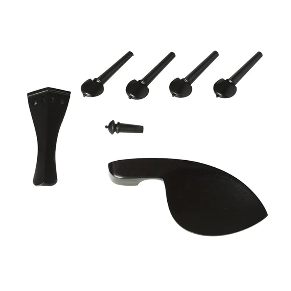 Kit para Violino 4/4 em Ébano Hill 7 Peças com Pino Colar Preto - DOMINANTE ORCHESTRAL