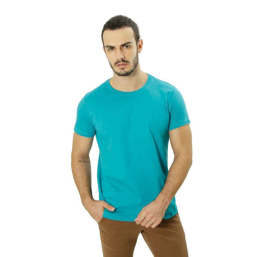 Camiseta Verde Petróleo com design minimalista e tradicional