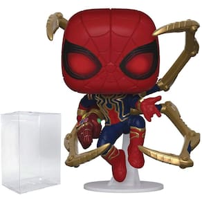 Funko Marvel: Vingadores Endgame - Aranha de Ferro com Nano Gauntlet Pop! Figura de vinil (inclui caixa protetora de caixa pop compatível)