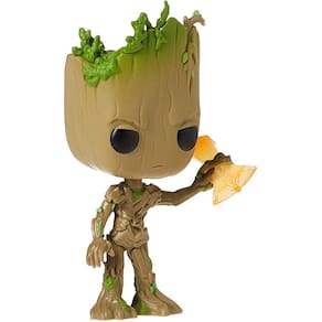 Funko POP! Marvel: Vingadores Guerra Infinita - Groot com Stormbreaker -,Multicolor