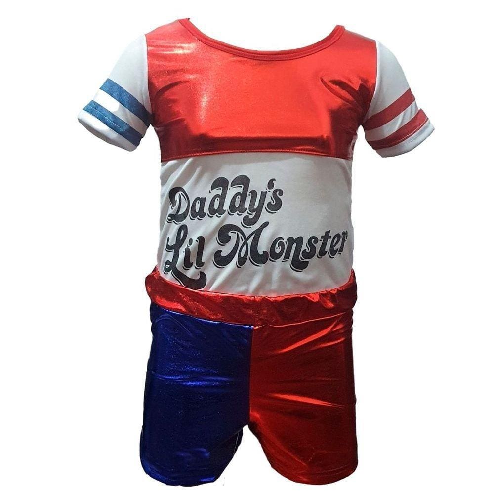 Fantasia Conjunto Arlequina Harley Quinn Infantil