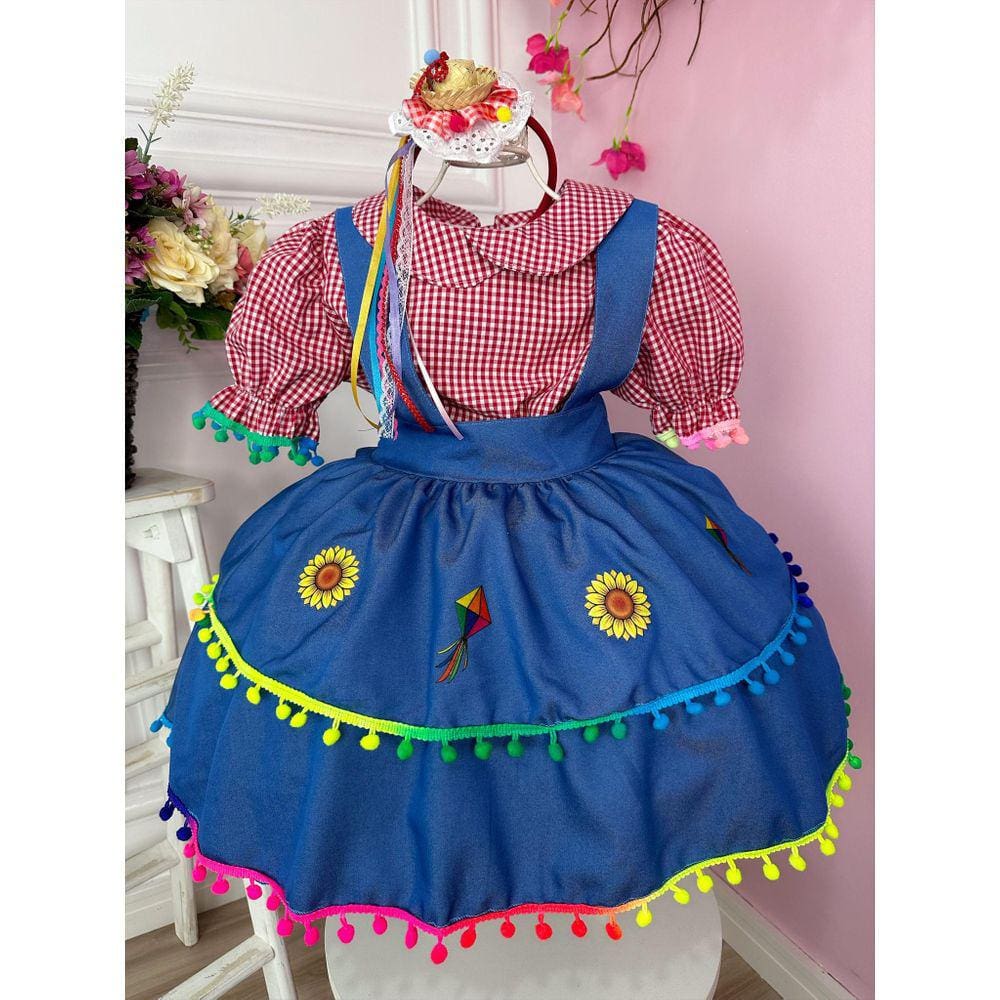 Conjunto Infantil de Festa Junina Xadrez