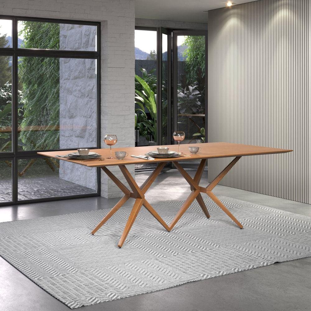 Mesa de Jantar Retangular 6 Lugares Eva Castanho