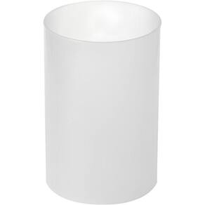 Vaso Branco Tubo Vidro Resistente 30x14cm Arranjos