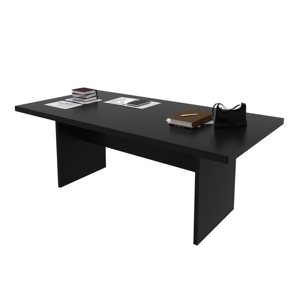 Mesa para Escritório Reunião 6 Lugares Office ME4119 Tecnomobili Preta