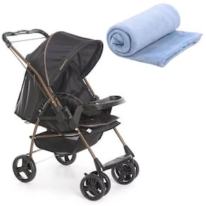 Carrinho Milano Rev Ii Preto Cobre Com Cobertor Microfibra