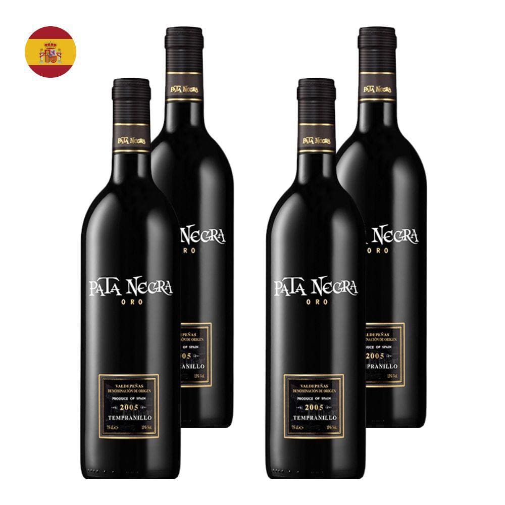 Kit 4 Vinhos Pata Negra Oro Tinto Espanha 750ml