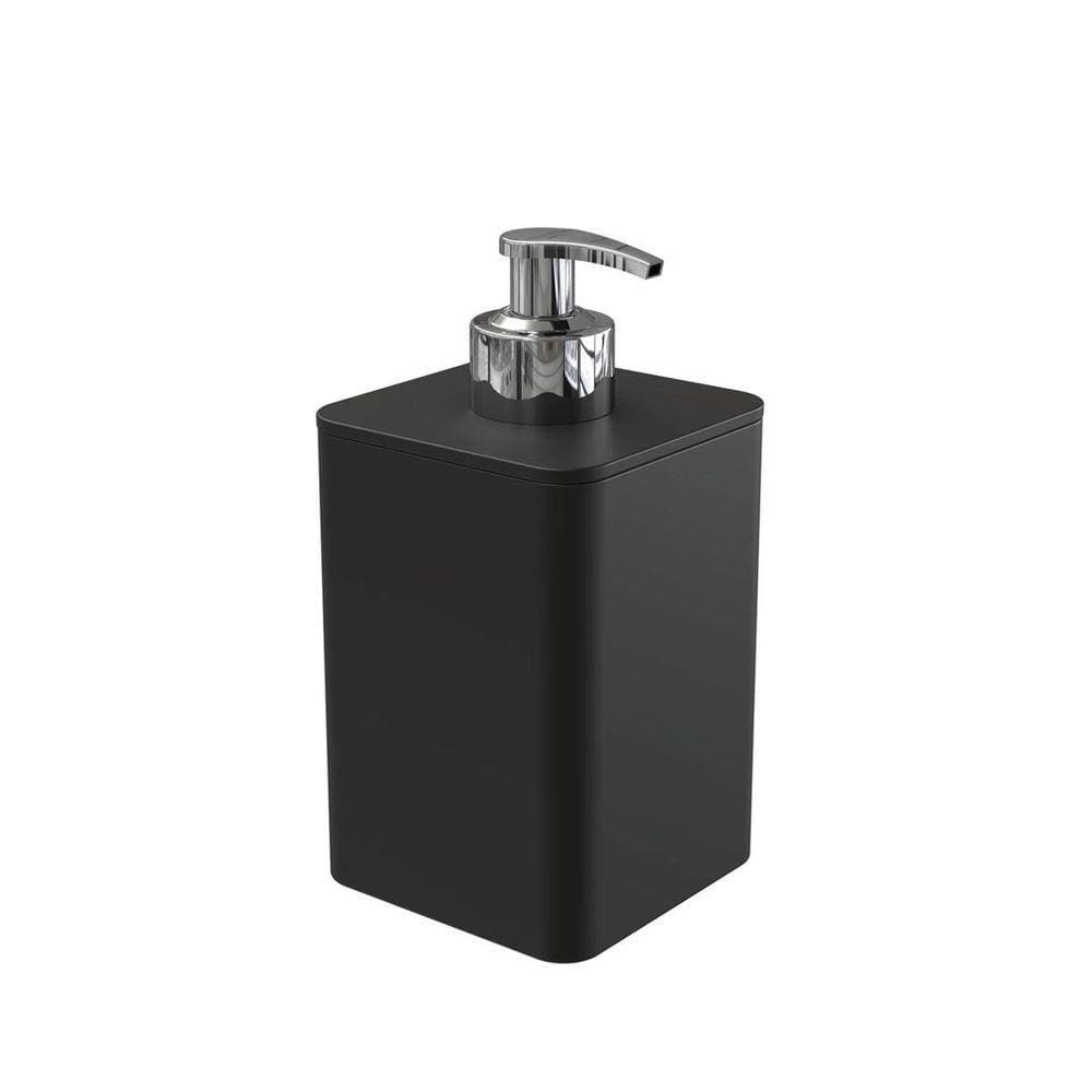 Dispenser Para Detergente E Sabonete Líquido Com Válvula Cromada - Stolf Preto