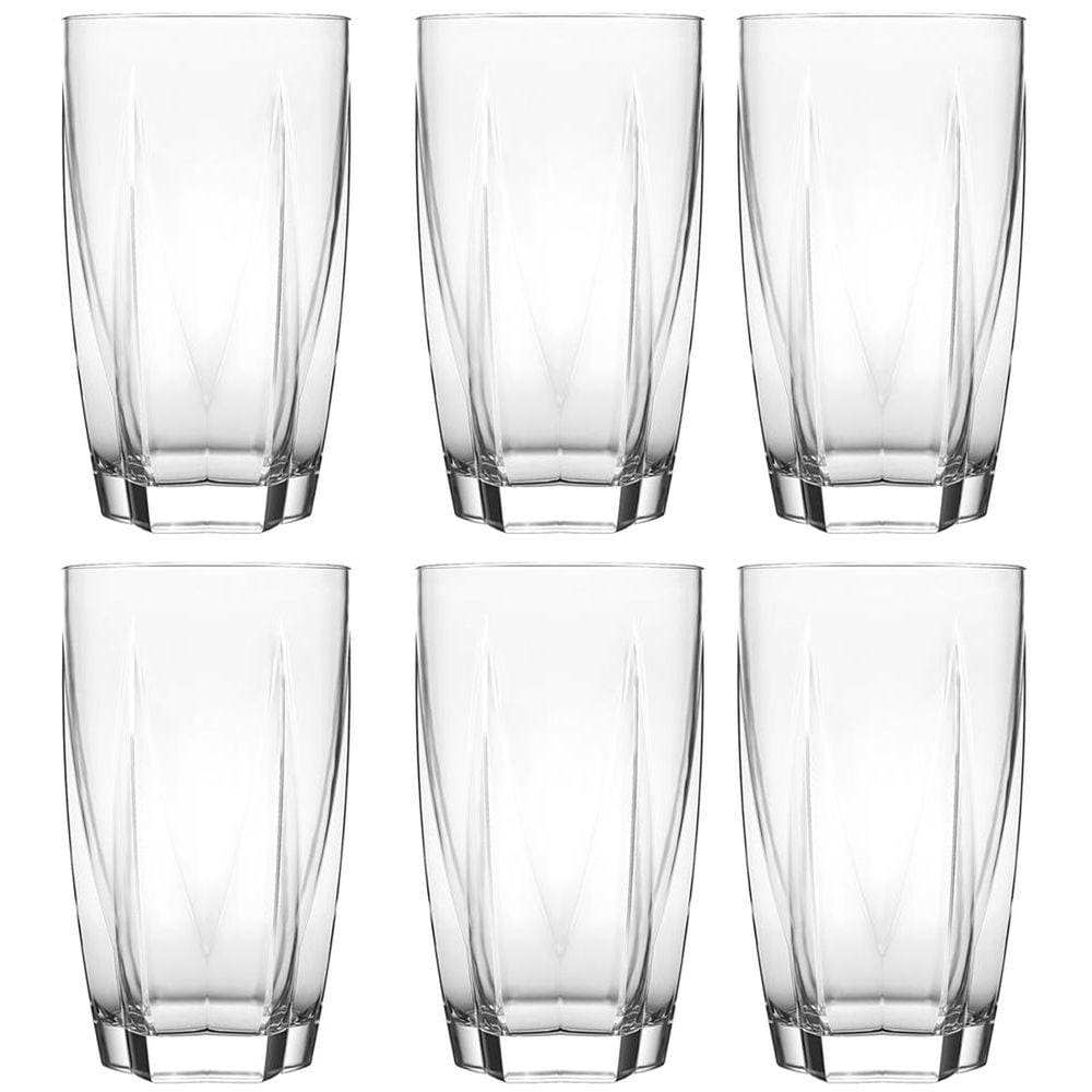 Jogo de Copos de Vidro 410ml com 6 Peças Capri Long Drink Nadir Figueiredo Transparente