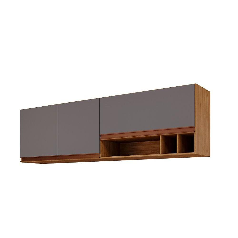 Armário Para Cozinha Aereo Prisma 174cm Preto Mgm