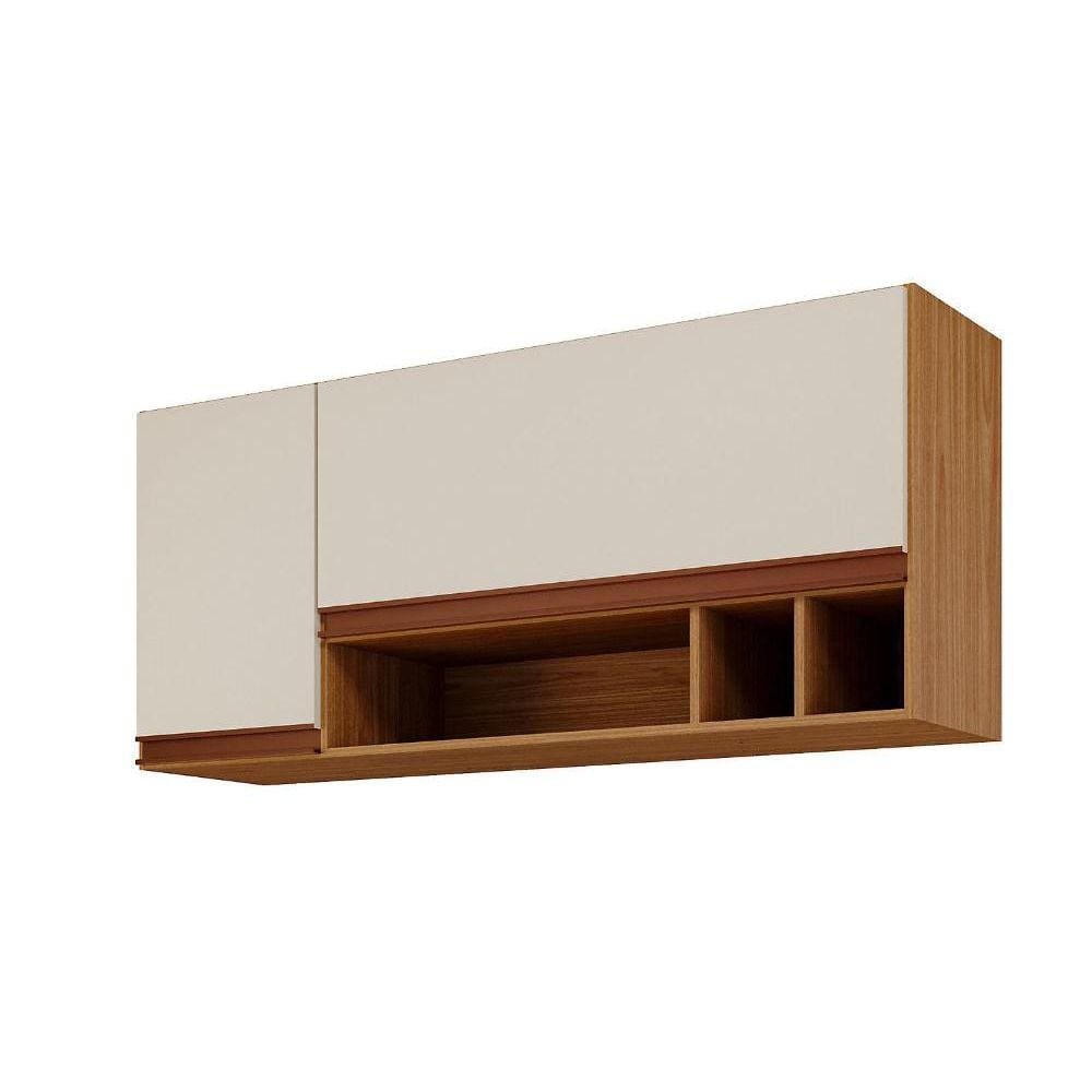 Armário Para Cozinha Aereo Prisma 114cm Branco Mgm