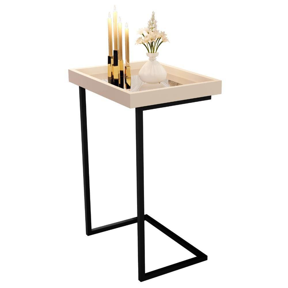 Mesa de Apoio 4774 Perola Pé de Ferro Preto JB Bechara